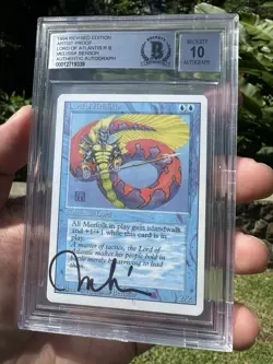 LORD OF ATLANTIS, ARTIST PROOF, REVISED, 1994 MTG, MELISSA BENSON, BAS 10!! - Image 4