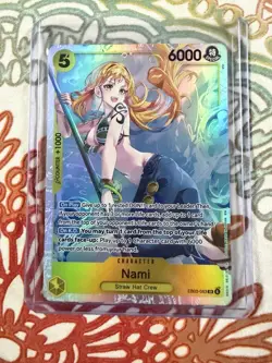 Bandai One Piece Nami EB03-053 Super Rare Full Art Holo 6000 Heroines - Image 1