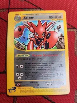 Pokemon Card Scizor H21/H32 Aquapolis Set Holo Rare Light Play - Image 1