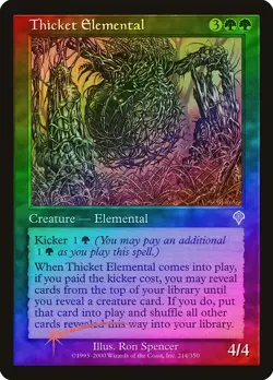 Thicket Elemental FOIL Invasion PLD Green Rare MAGIC GATHERING CARD ABUGames - Image 1