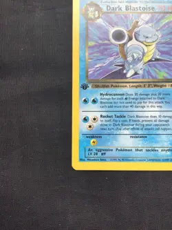 Pokemon Cards: Team Rocket 1st Edition Rare: Dark Blastoise 20/82 - Image 5