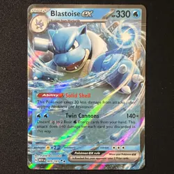 Blastoise ex 9/165 – Scarlet & Violet 151 Double Rare Pokemon Cards TCG NM - Image 1