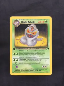 Pokemon Cards: Team Rocket 1st Edition Rare: Dark Arbok 19/82 - Image 1