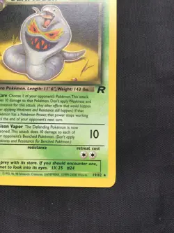 Pokemon Cards: Team Rocket 1st Edition Rare: Dark Arbok 19/82 - Image 4