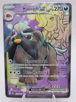 Arven's Mabosstiff ex 218/182 Sv10: Destined Rivals Full Art Pokemon Card - Image 1