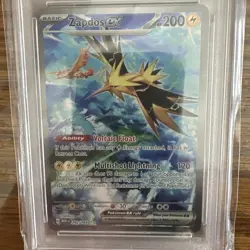 2023 Pokemon Scarlet & Violet Card 151 MEW EN #202/165 Zapdos EX PSA 9 MINT - Image 3