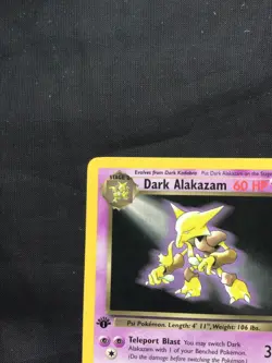 Pokemon Cards: Team Rocket 1st Edition Rare: Dark Alakazam 18/82 - Image 2