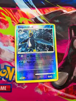 Pokemon Card Empoleon Reverse Holo 4/130 DP Diamond & Pearl LP - Image 1