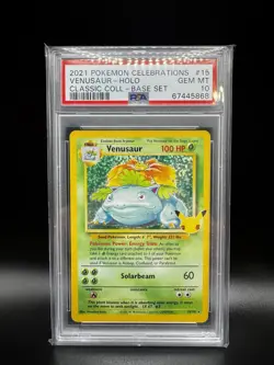 PSA 10 2021 VENUSAUR #15 POKEMON Card CELEBRATIONS CLASSIC COLLECTION Base Set - Image 1