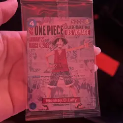 Bandai Namco One Piece CCG Monkey D. Luffy US Voyage Promo Character Card - Image 1