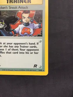 Pokemon Cards: Team Rocket 1st Edition Rare Holo: Rocket's Sneak Attack 16/82 - Image 5