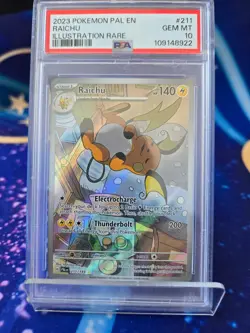 PSA 10 Raichu #211 Paldea Evolved Illustration Rare Pokemon Card Gem Mint - Image 1