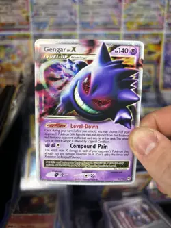 Pokemon Gengar TCG LV.X Platinum Arceus Holo Ultra Rare Card 97/99 WITH SWIRL - Image 1