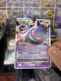Pokemon Gengar TCG LV.X Platinum Arceus Holo Ultra Rare Card 97/99 WITH SWIRL - Image 3