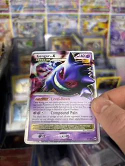 Pokemon Gengar TCG LV.X Platinum Arceus Holo Ultra Rare Card 97/99 WITH SWIRL - Image 4