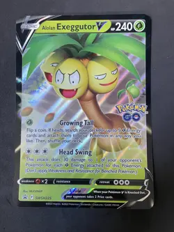 Pokemon Go Oversized Jumbo Card Alolan Exeggutor V Swsh225 Black Star Promo - Image 1