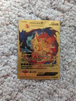 Rare Charizard V Alt Art SMP26-43 Pokemon Gold Foil Fan Art Display Card - Image 1