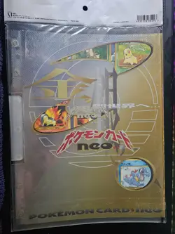 NEW SEALED Pokemon Japan Neo Genesis Series 1 PROMO 9 Card Binder Premium Gold - Image 1