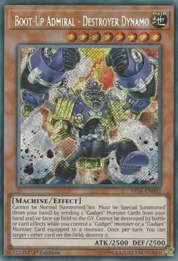 Boot-Up Admiral - Destroyer Dynamo - FIGA-EN002 - Secret Rare 1st Edition Yugioh - Image 1