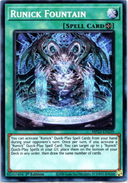 Runick Fountain - MP23-EN239 - Prismatic Secret Rare 1st Edition Yugioh - Image 1