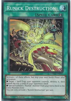 Runick Destruction - TAMA-EN031 - Super Rare 1st Edition Yugioh - Image 1