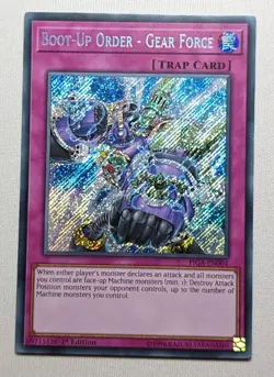 YUGIOH TCG FIGA-EN004 Boot-Up Order - Gear Force Secret Rare 1st Edtion - Image 2