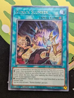Runick Slumber TAMA-EN034 Rare 1st Edition YuGiOh TCG Card - Image 1