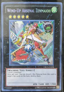 YuGiOh Wind-Up Arsenal Zenmaioh Secret Rare ORCS-EN098 - Image 1