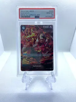 One Piece Paramount War 2023 Sakazuki Alt Art OP02-099 PSA 10 English - Image 1