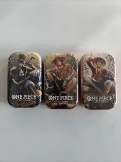 One Piece OP-13 Tin Set Vol 2 (3 Tins Set) - Factory Sealed - Image 1