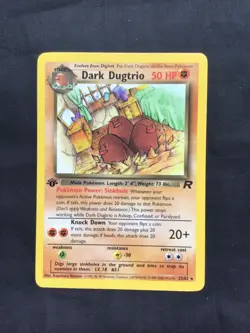 Pokemon Cards: Team Rocket 1st Edition Rare: Dark Dugtrio 23/82 - Image 1