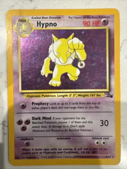 Pokemon TCG Hypno Fossil Holo Unlimited Rare Card 8/62 - Image 1