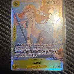 Bandai One Piece Card Game Nami Heroines EB03-053 Super Rare Foil 6000 Power - Image 1