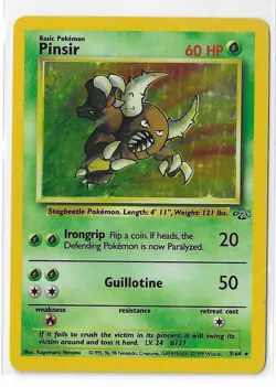 Pinsir 9/64 Jungle Unlimited Holo Rare Vintage WOTC Pokemon TCG Card MP - Image 1