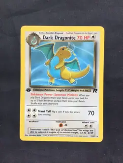 Pokemon Cards: Team Rocket 1st Edition Rare: Dark Dragonite 22/82 - Image 1