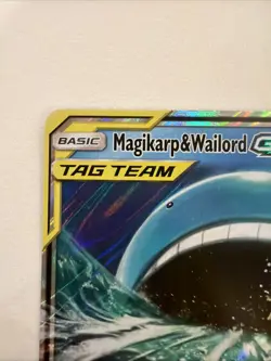 Pokemon TCG Magikarp Wailord Tag Team GX Full Art Holo Promo Card SM166 - Image 2