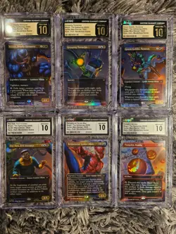 CGC 10s! 2025 Magic The Gathering Spider-Man Scene Box Full Set 3 Pristine! 💎 - Image 1