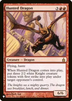 MTG Hunted Dragon - The List, The List, Lightly Played, English - Image 1