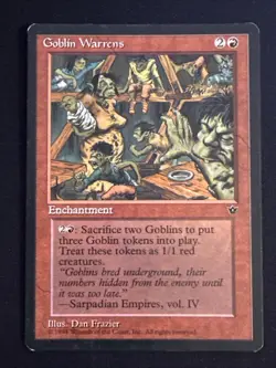 1x Goblin Warrens Fallen Empires MP MTG Magic the Gathering x1 MKE - Image 1