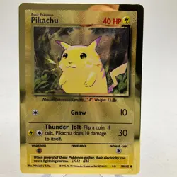 Pikachu 58/102 Celebrations Metal Card Promo Pokemon LP - Image 1