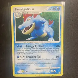 Pokemon Feraligatr 8/123 Reverse Holo Rare Card Mysterious Treasures, LP - Image 1