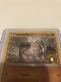 Pokemon TCG Rockruff SM Black Star Promo SM06 Holo Promo Lightly Played - Image 3