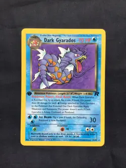 Pokemon Cards: Team Rocket 1st Edition Rare: Dark Gyarados 25/82 - Image 1