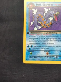 Pokemon Cards: Team Rocket 1st Edition Rare: Dark Gyarados 25/82 - Image 5
