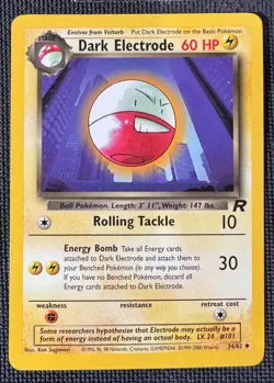 DARK ELECTRODE 34/82 UNCOMMON TEAM ROCKET POKEMON LP/NM - Image 1