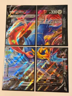 Zacian V Union Holo - Set of 4 SWSH163 - SWSH166 Pokemon Black Star Promo - Image 1