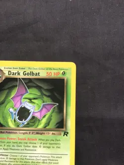 Pokemon Cards: Team Rocket 1st Edition Rare: Dark Golbat 24/82 - Image 3