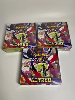 3x Pokemon Nihil Zero (M3) Japanese Display Booster Box Mega Munikis Japanese - Image 1