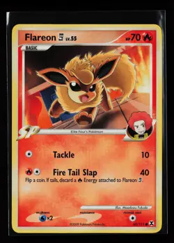 Flareon E4 60/111 Common Non Holo Rising Rivals Pokemon Card - Image 1