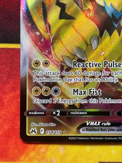 Zeraora VMAX 054/159 Ultra Rare - Pokemon SWSH Crown Zenith - NM - Image 4